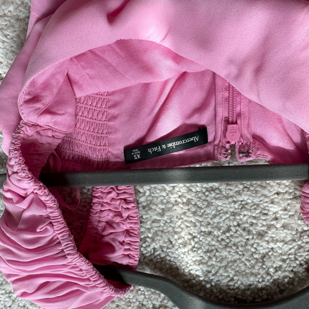 Women’s Abercrombie and Fitch pastel pink maxi dress size xs - Picture 6 of 10